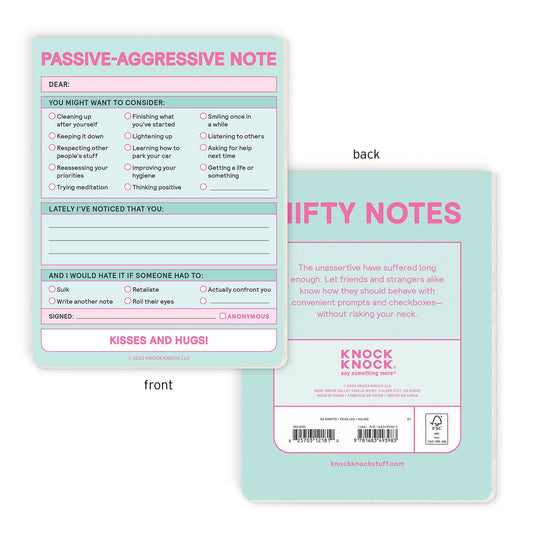 Nifty Notepad; Passive Aggressive (Pastel Version)