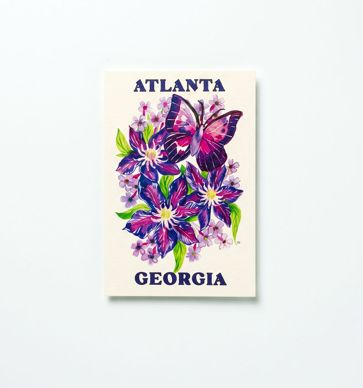 Postcard; Atlanta Georgia Floral | Made by Shellie