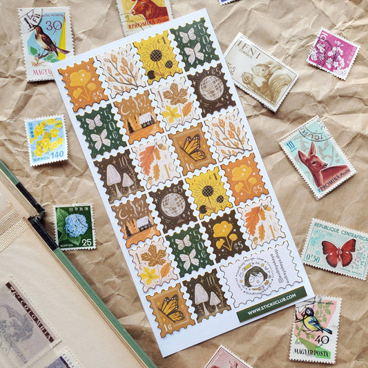 Stickii Sticker Sheet; Welcome Fall Stamps