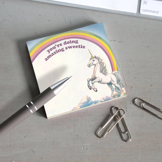 Sticky Note Pad; You're Doing Amazing (Funny Motivational)