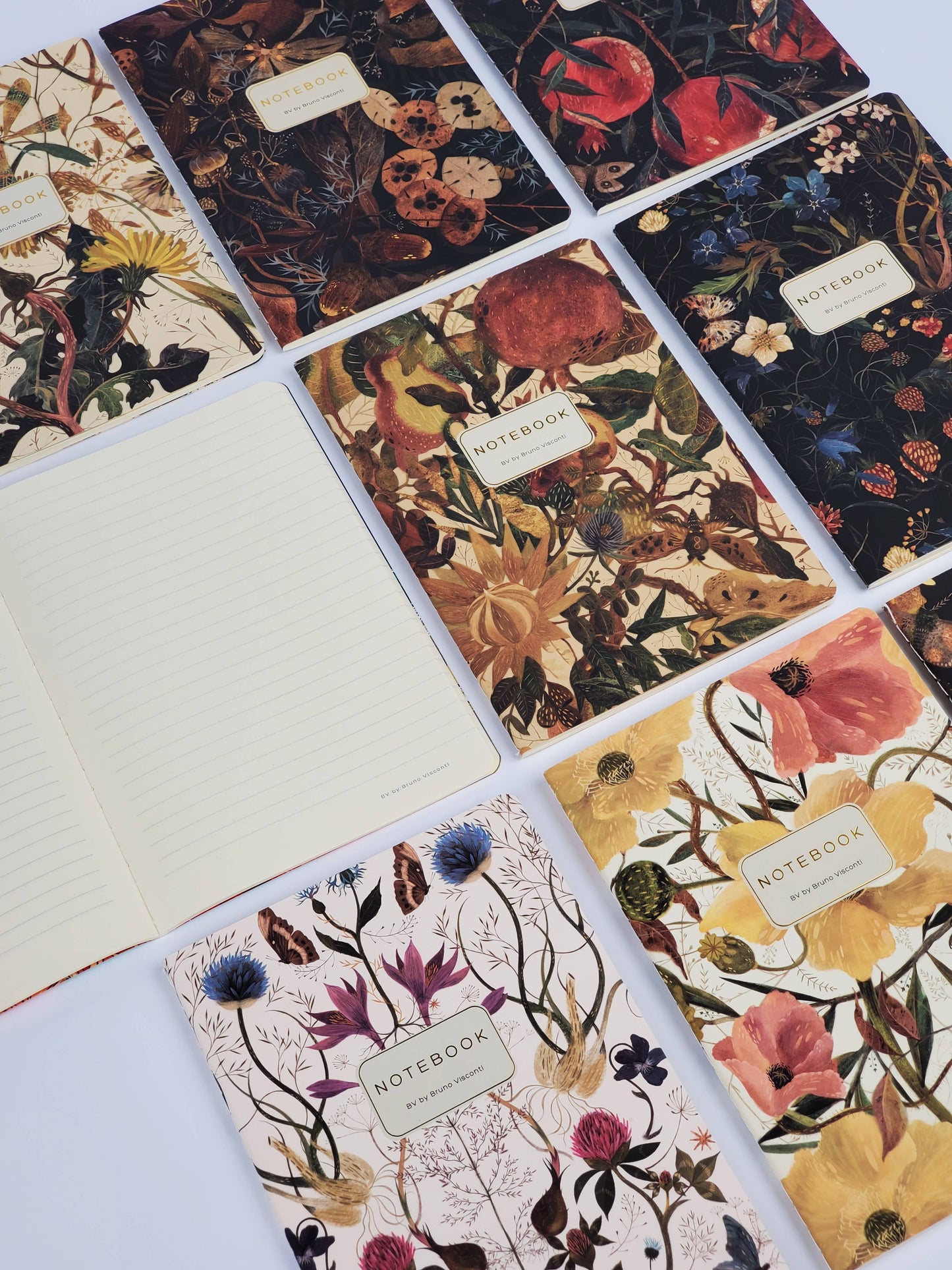Notebook; Symmetrical Flora - BV by Bruno Visconti
