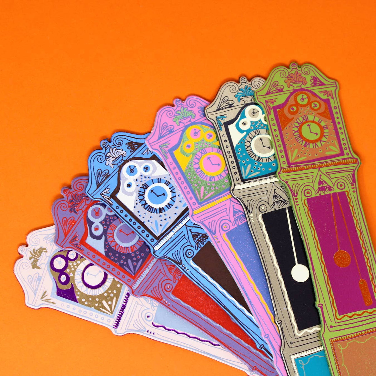 Leather Bookmark; Grandfather Clock | Ark Colour Design