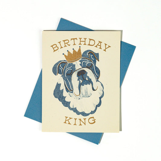 Birthday Card; Birthday King (Risograph Card)