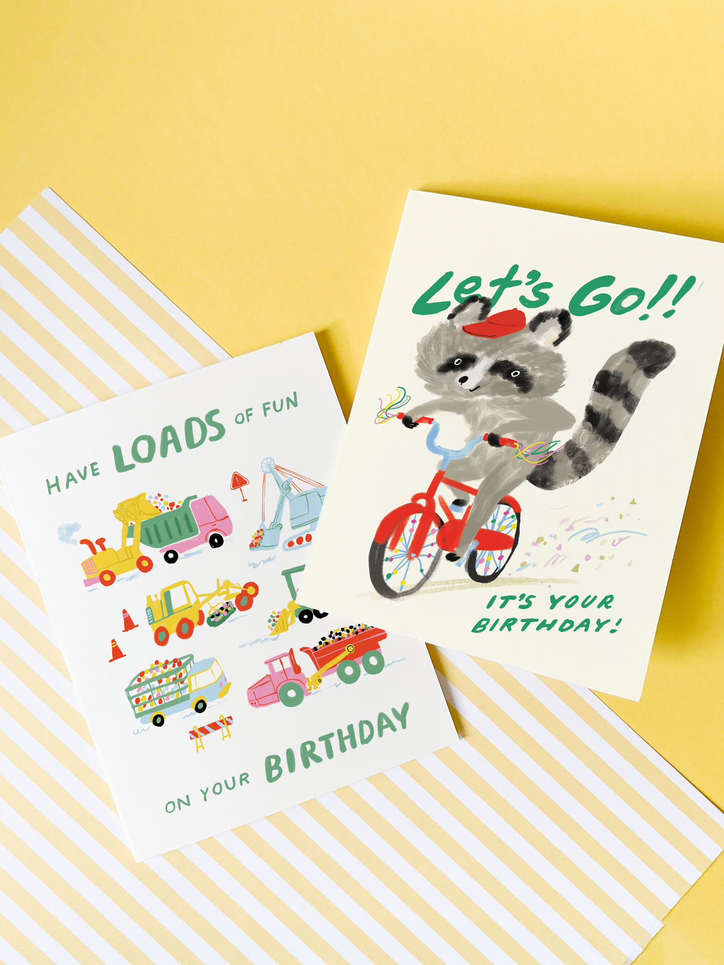 Birthday Card; Let's Go Raccoon (Funny Raccoon)