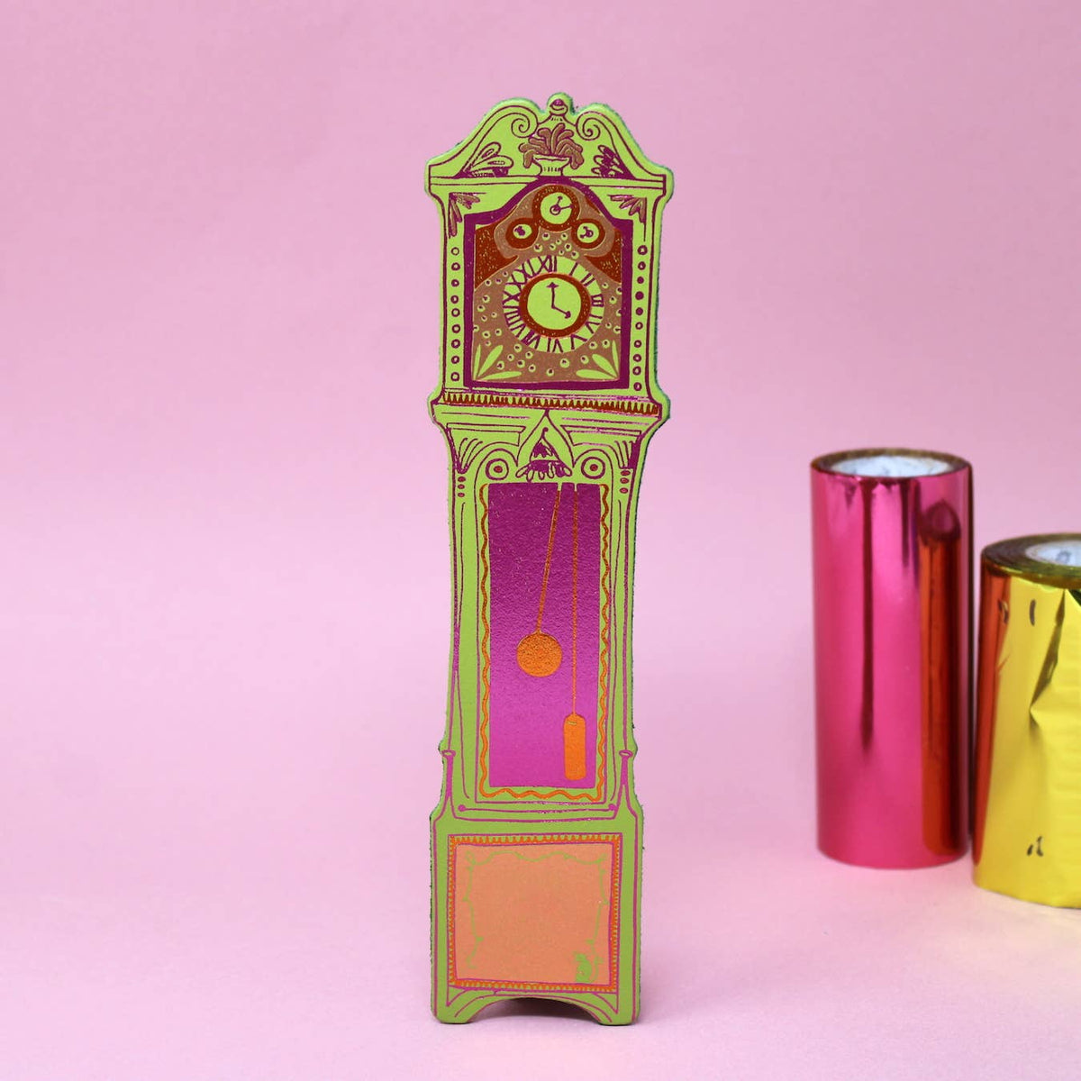 Leather Bookmark; Grandfather Clock | Ark Colour Design