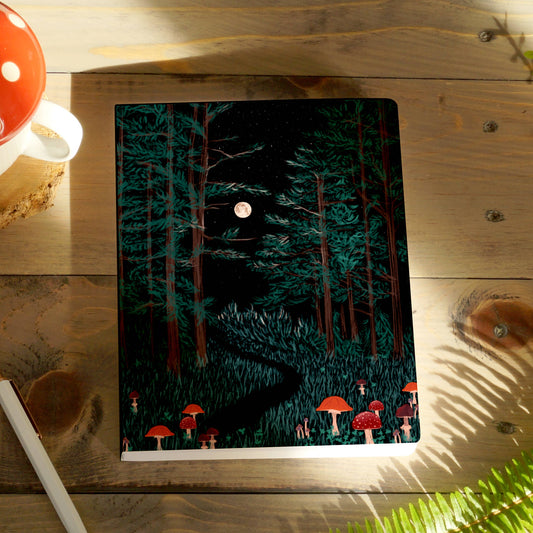 Journal Notebook; Moonrise Forest (Layflat Binding)
