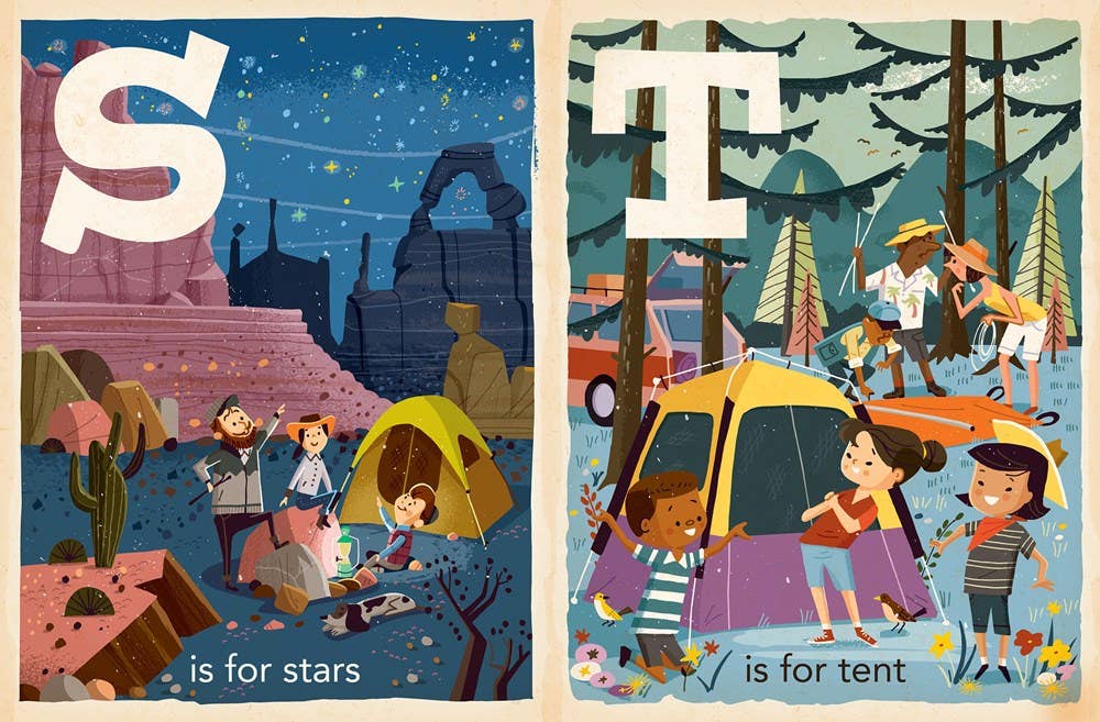 Alphabet Board Book; C is for Camping: A Camping Alphabet