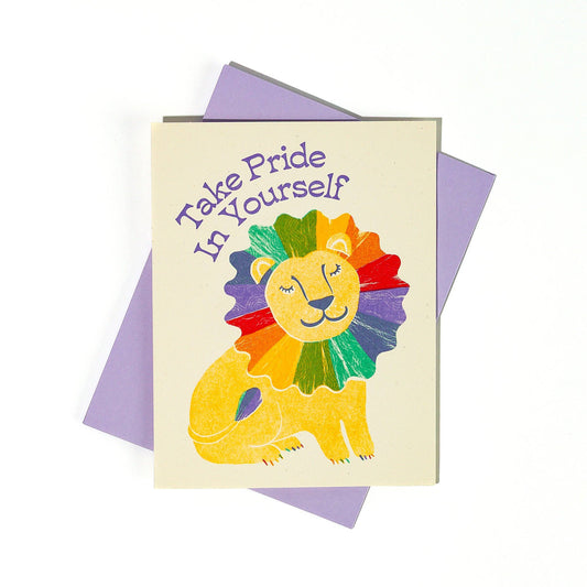 Greeting Card; Take Pride in Yourself (Risograph Card)