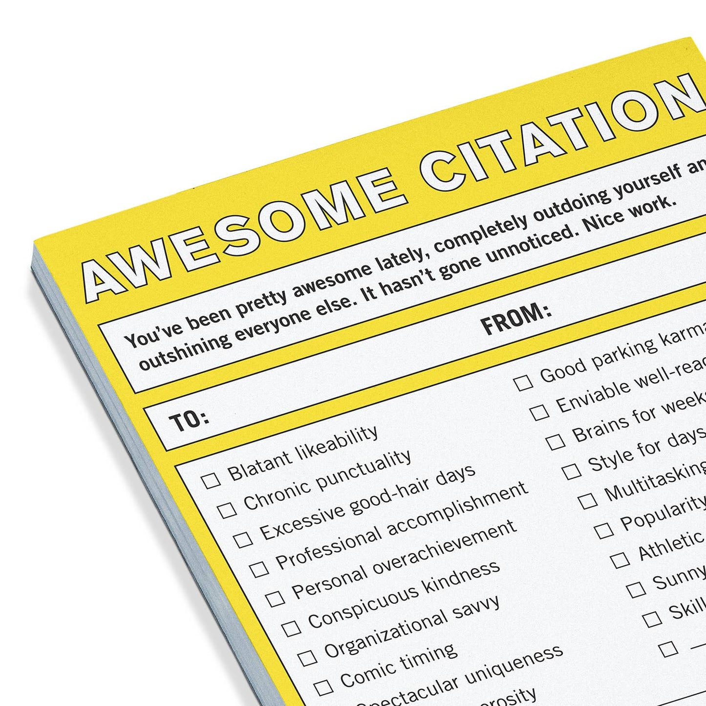 Nifty Notepad; Awesome Citation (Yellow, 50 Sheets)