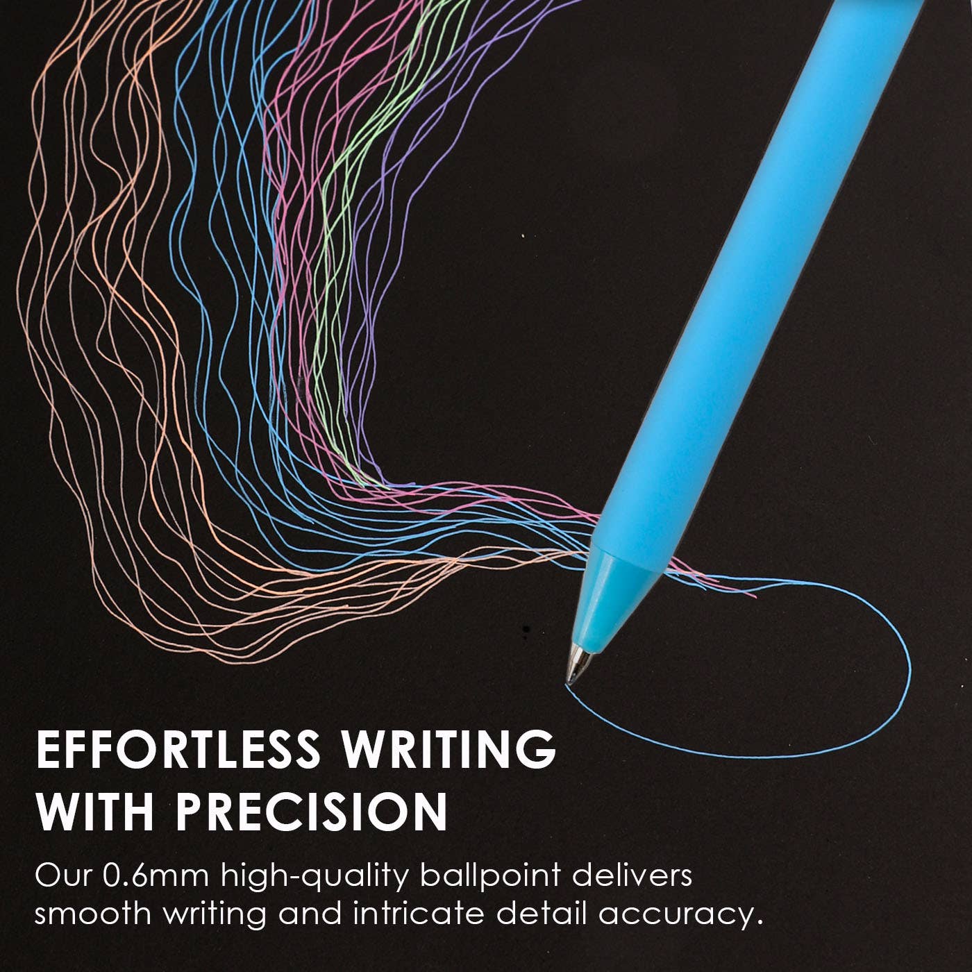 Acrylic Gel Pen Set of 12; Retractable Colorflow