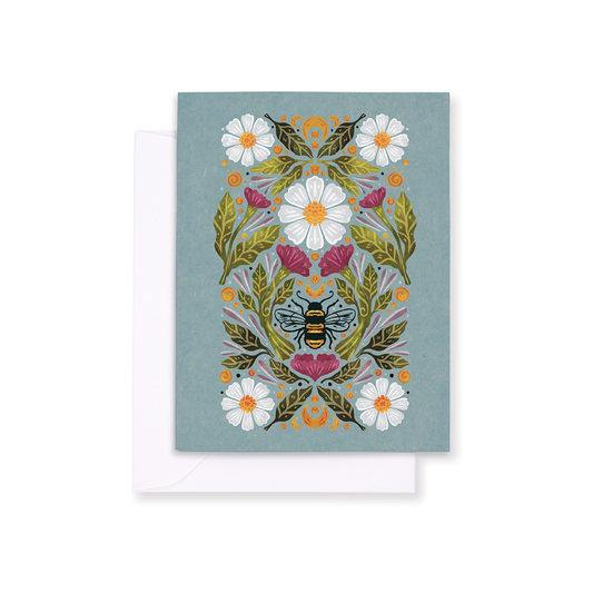 Notecard Set; Honeybee Tea (12 Notecards & 1 Envelopes)
