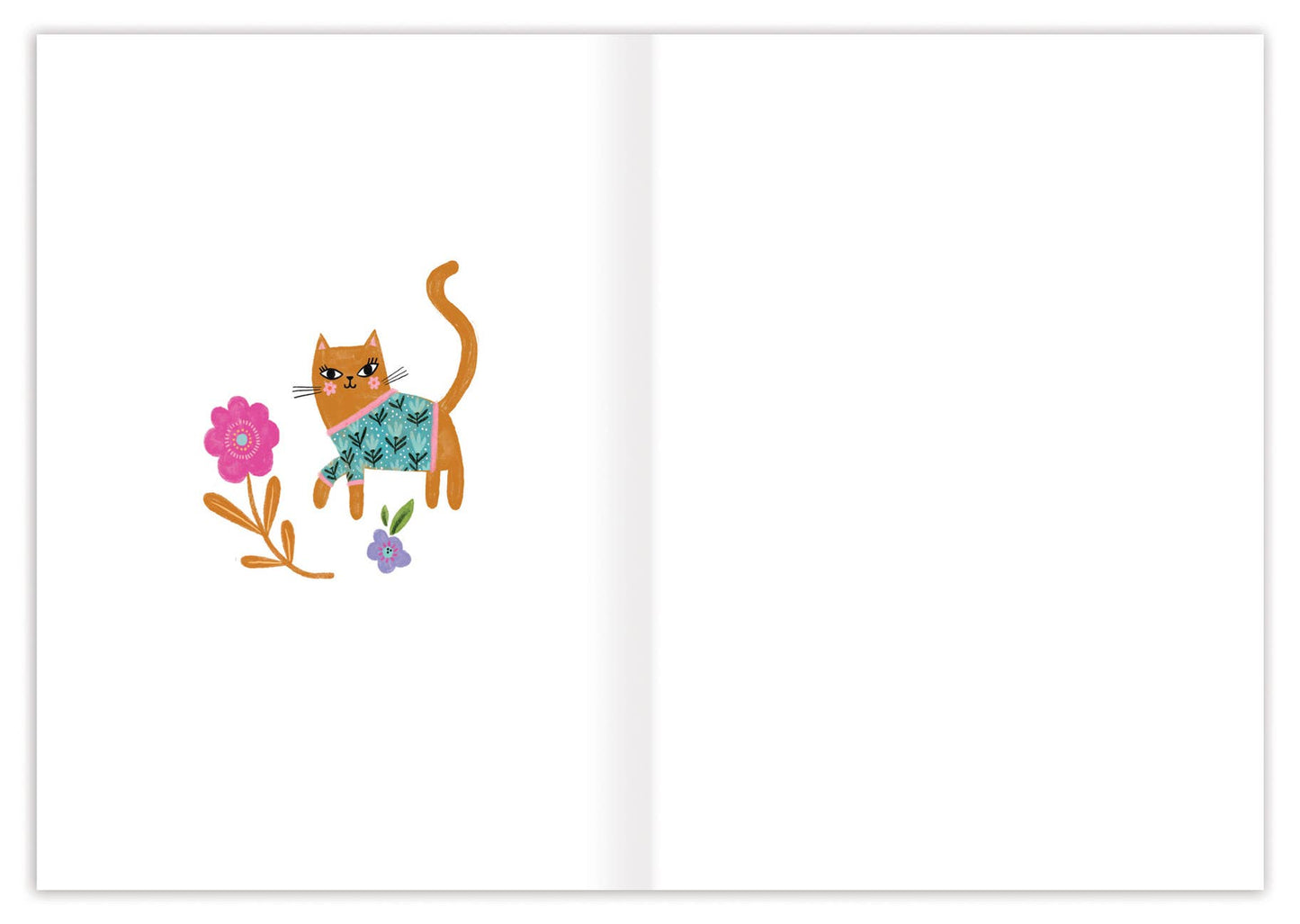 Greeting Card; Colorful Cats (Blank Card)