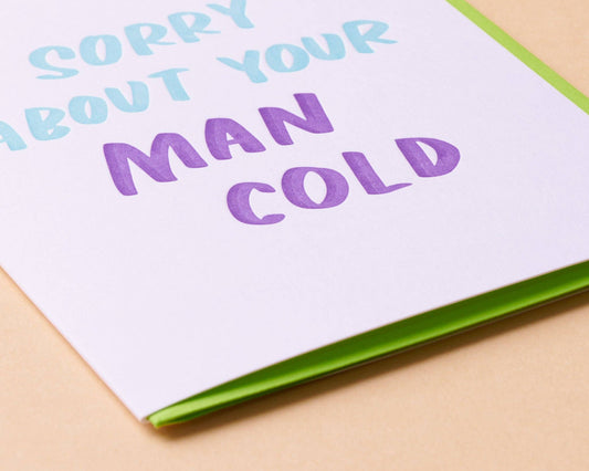Greeting Card; Man Cold (Letterpress)