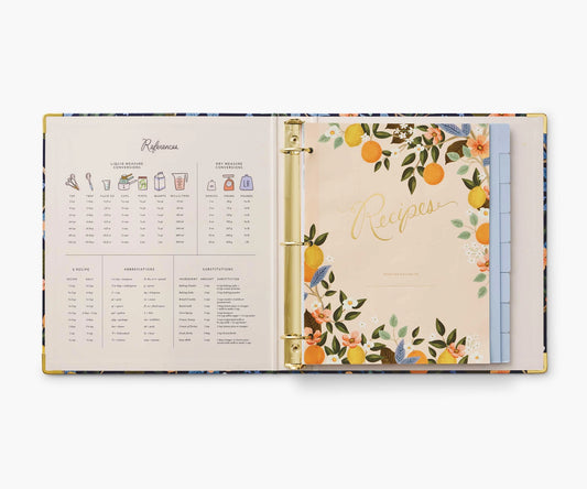 Rifle Paper Co. Recipe Binder; Citrus Grove