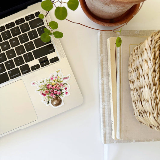 Vinyl Sticker; Rose bouquet By Emily Lex