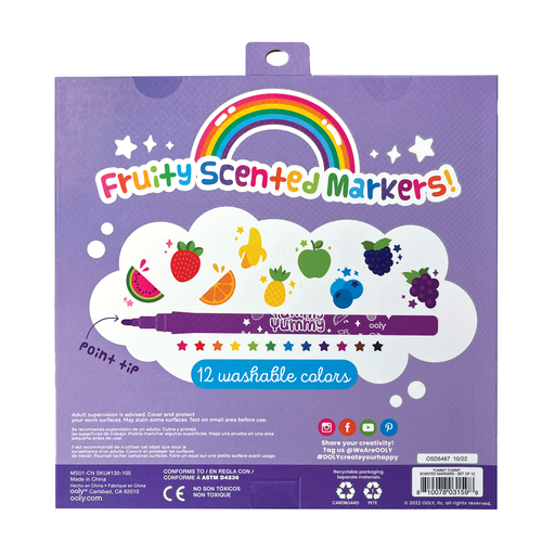 Ooly Scented Markers; Yummy Yummy (Set of 12)
