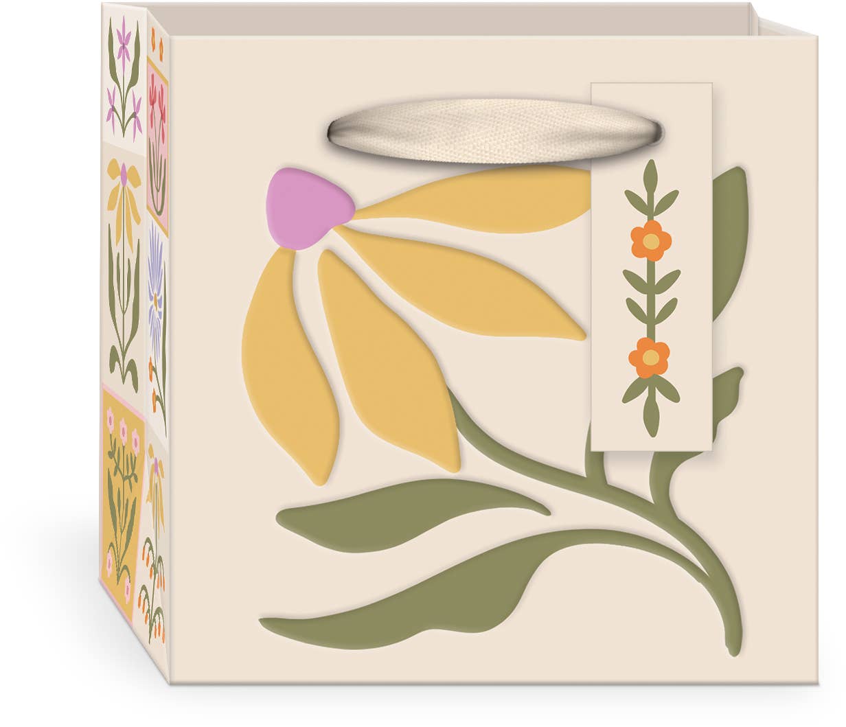 Flower Market Yellow Daisy X-Small Bag 5.25" X 3" X 5.25"