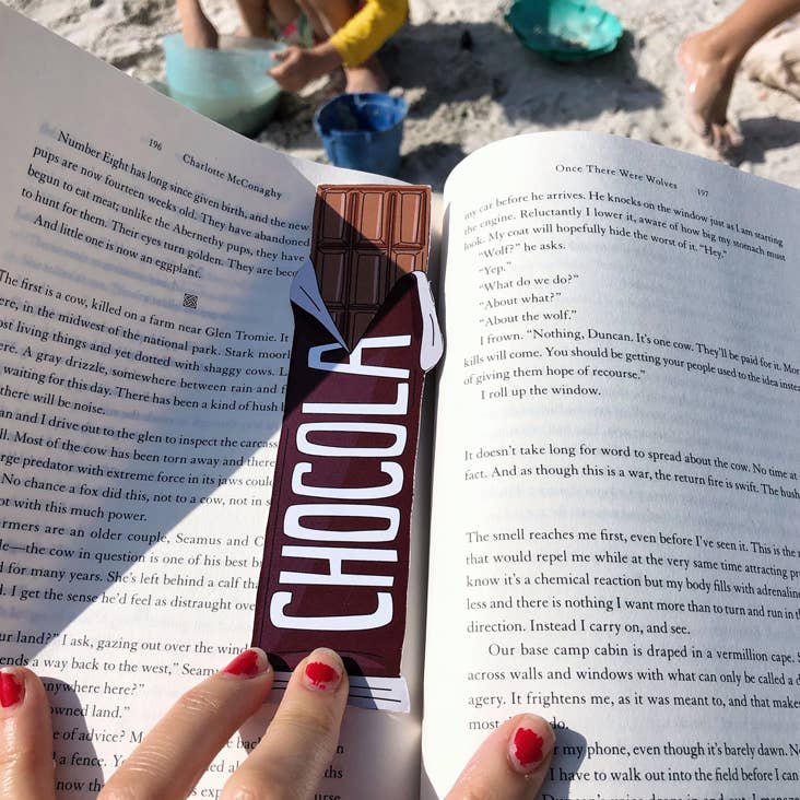 Bookmark; Bar of Chocolate (Die Cut) By Humdrum Paper