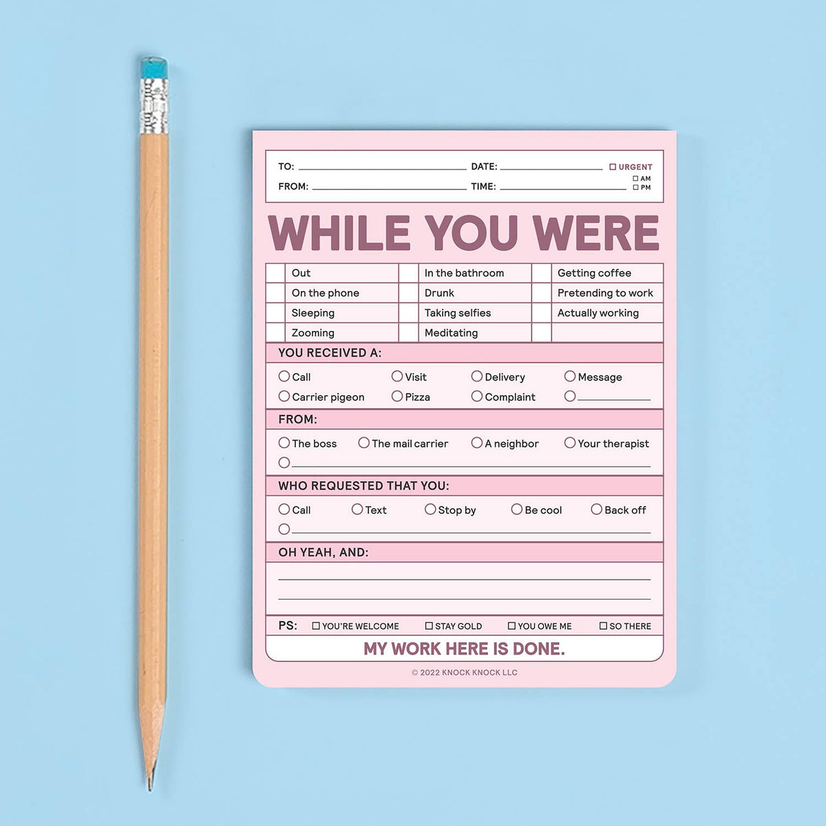 Nifty Notepad; While You Were (Pastel Version)