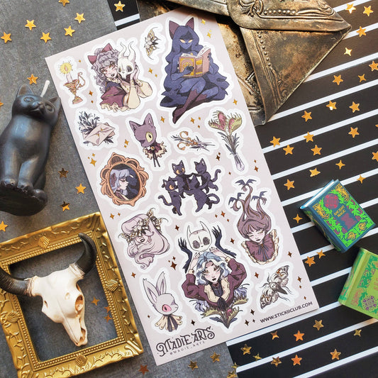 Sticker Sheet; Curious Cat Coven