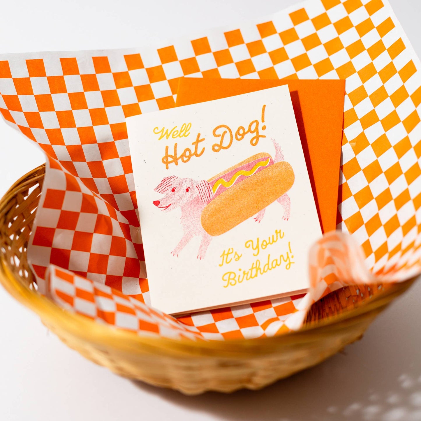 Birthday Card; Hot Dog (Risograph Card)