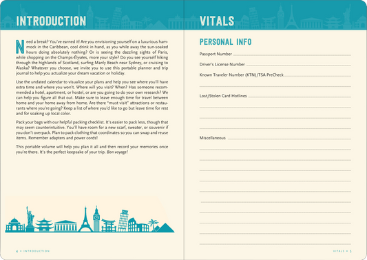 Travel Checklist Journal: A Portable Trip Planner and Diary