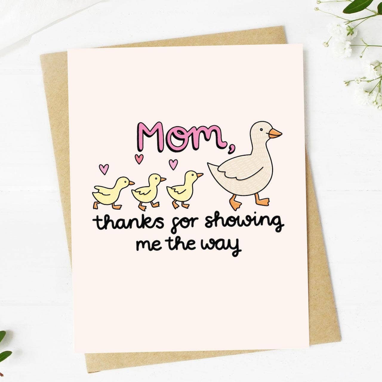 Mother's Day Card; Mother Duck and Ducklings