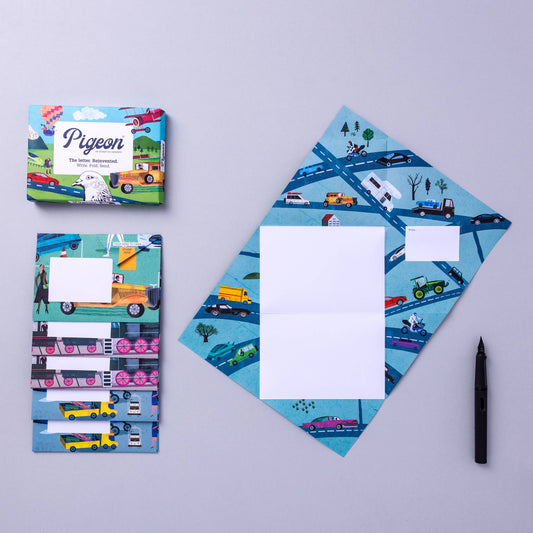 Folding Letter Set; Hop-on-Board Pigeon | Pigeon Posted