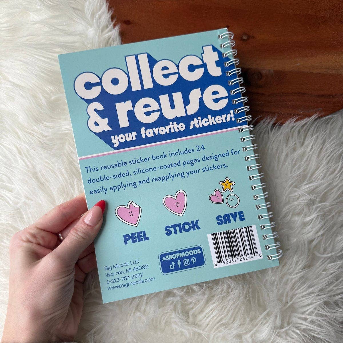Sticker Keeper Book; The Unused Sticker Book (Blue)
