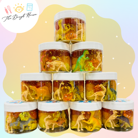 Magical Jars; Fun Size Dinosaur (Sensory Dough & Trinkets)