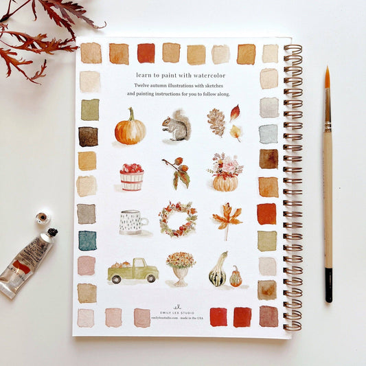 Watercolor Workbook; Autumn By Emily Lex Studio