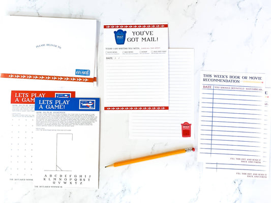 Pen Pal Kit; Snail Mail (Games & Letter Templates)