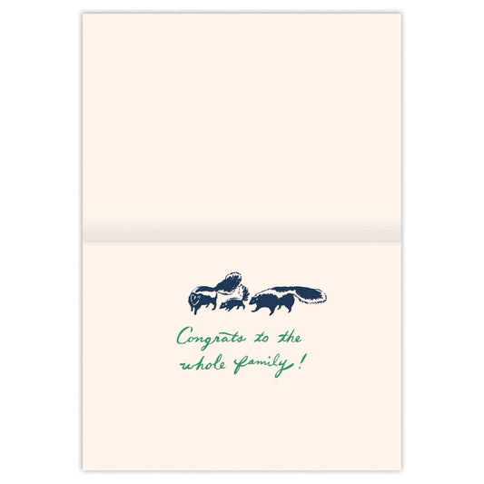 New Baby Card; Skunks Stinkin' Cute