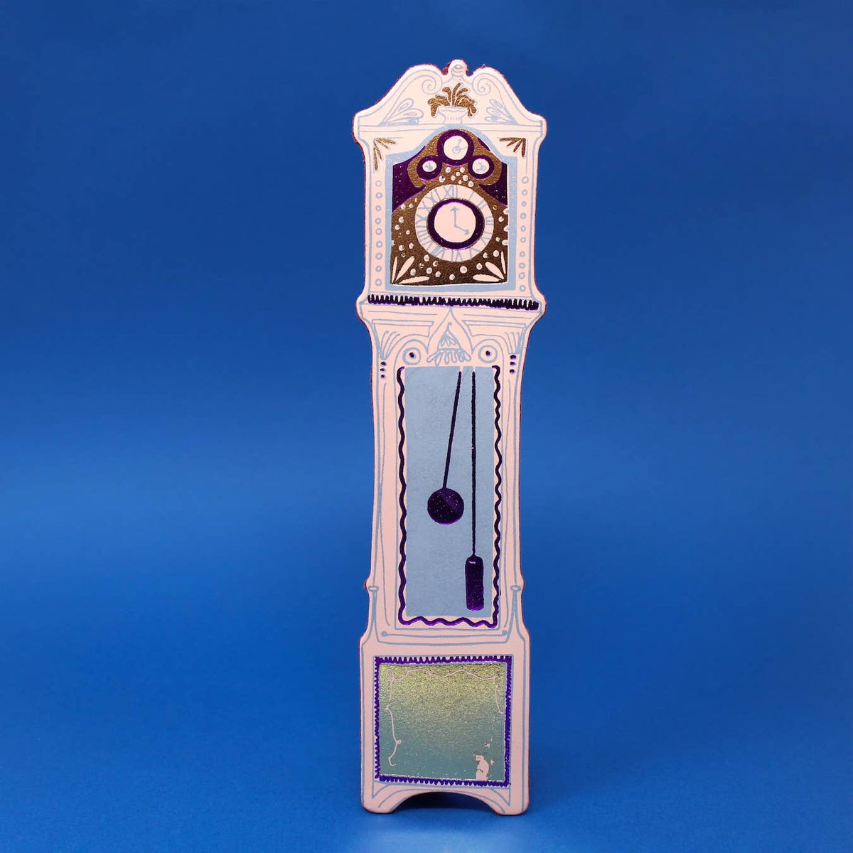 Leather Bookmark; Grandfather Clock | Ark Colour Design