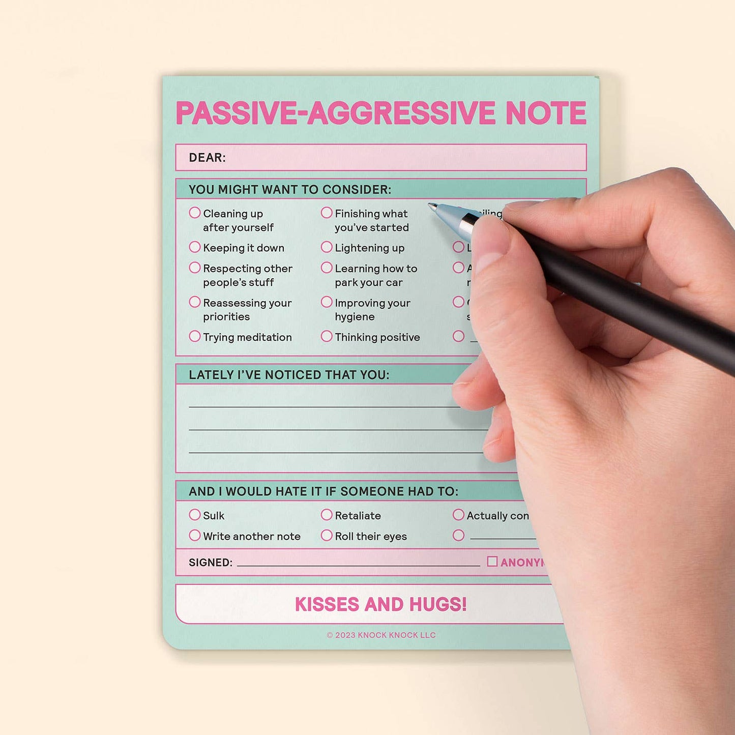 Nifty Notepad; Passive Aggressive (Pastel Version)