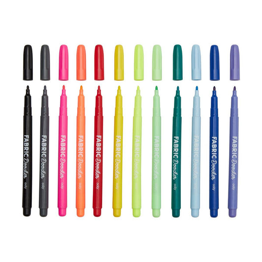 Ooly Fabric Doodler Markers (Set of 12 Different Colors)