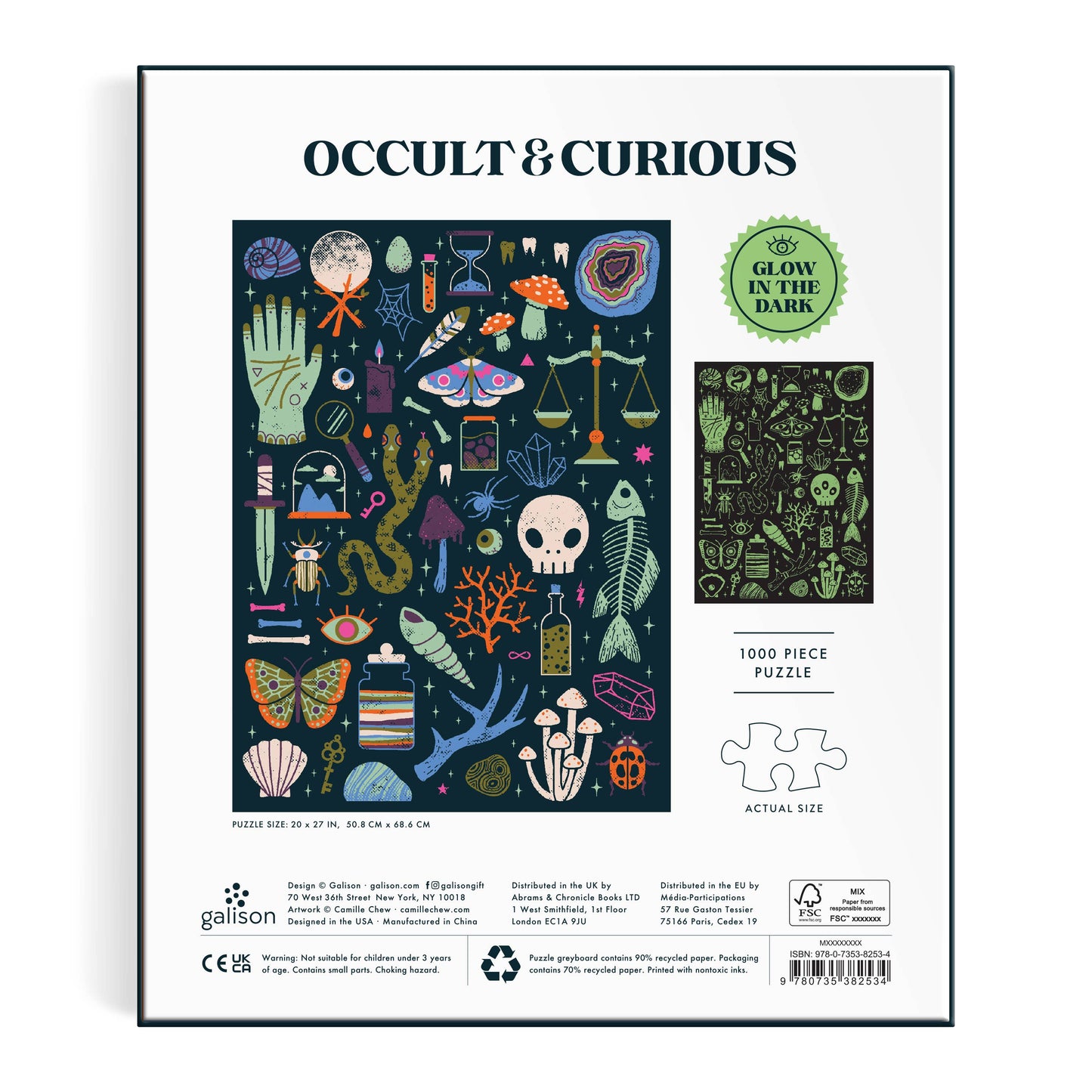 Jigsaw Puzzle; Occult and Curious (1000 Piece Glow in the Dark Puzzle)