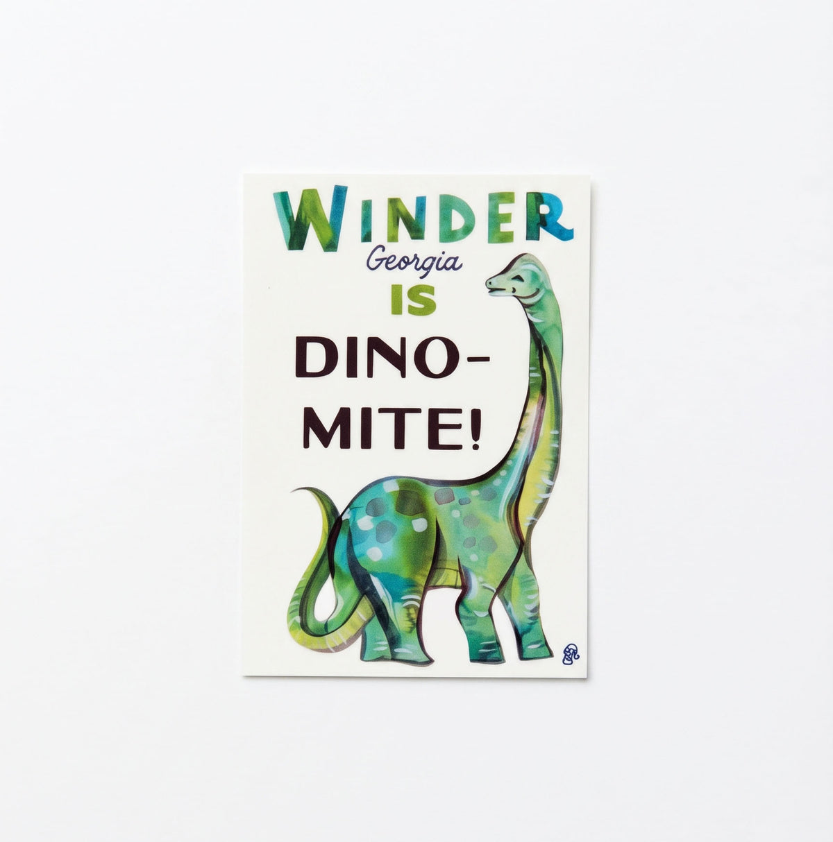 Postcard; Winder Is Dino-Mite! | Made by Shellie