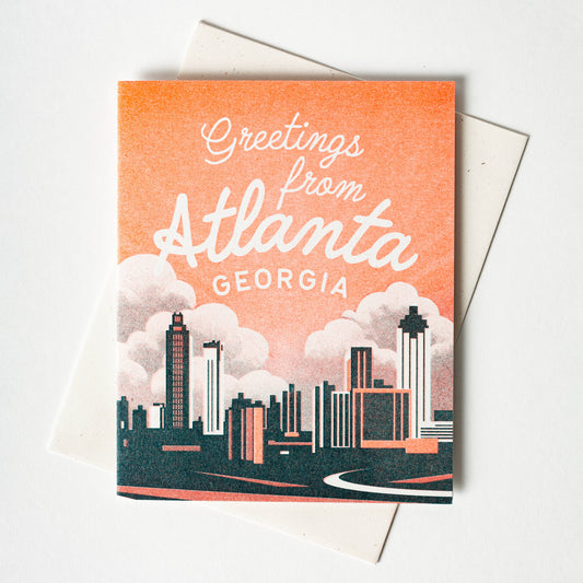 Greeting Card; Greetings From Atlanta (Risograph Card)
