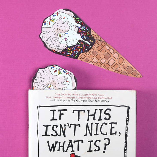 Bookmark; Ice Cream Cone (Die Cut) By Humdrum Paper