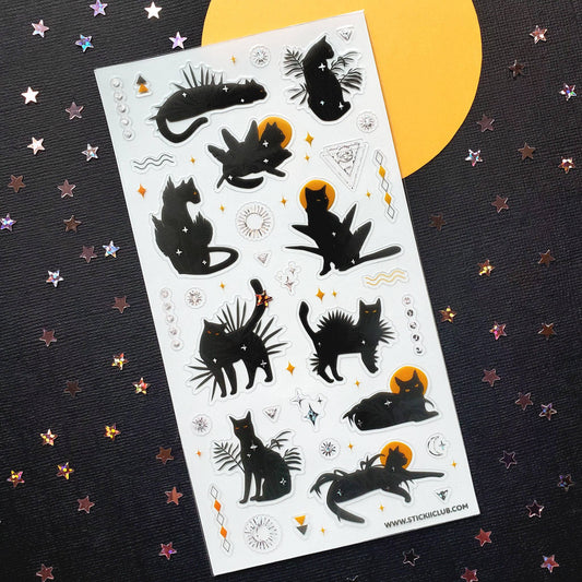Stickii Sticker Sheet; Beloved Black Cats