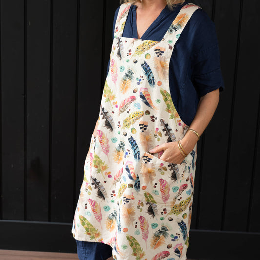 Smock Apron; Feathers