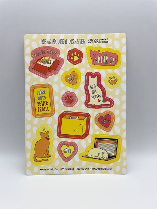 Sticker Sheet: All The Cats