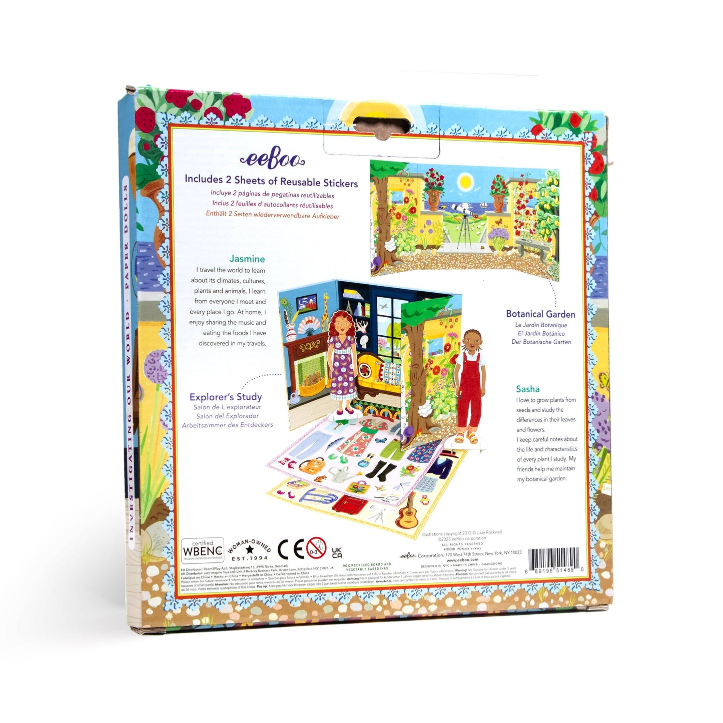 Eeboo Paper Doll Set; Explorer and Botanist