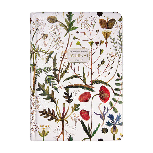 Journal; Greens and Flowers (A5 Vegan Leather Hardcover)