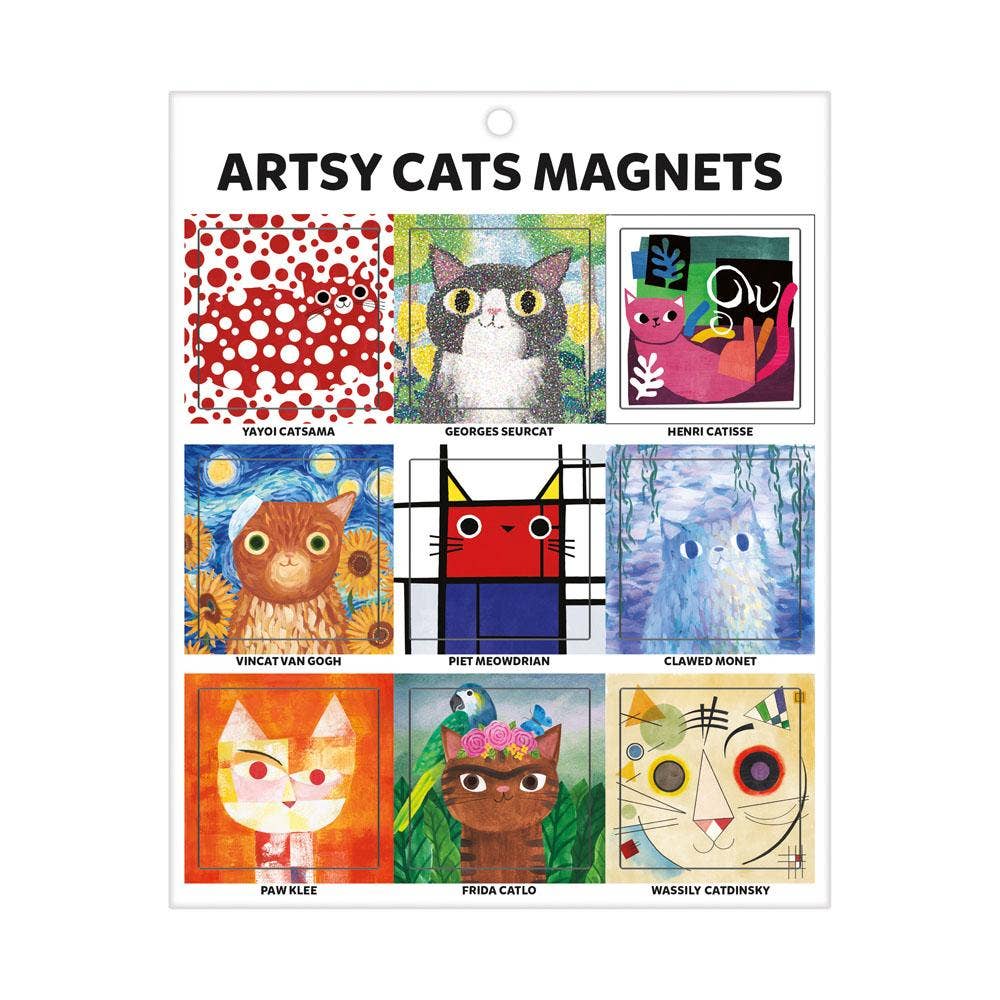 Magnet Set; Artsy Cats (9 Magnets) | Chronicle Books