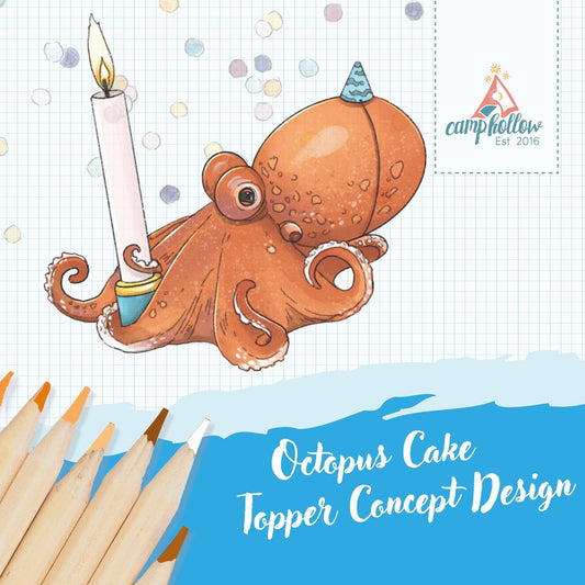 Camp Hollow Cake Topper; Octopus