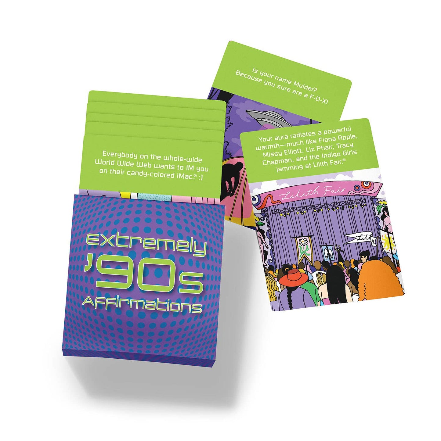 Affirmation Cards Deck; Totally 90's (50+ Cards)
