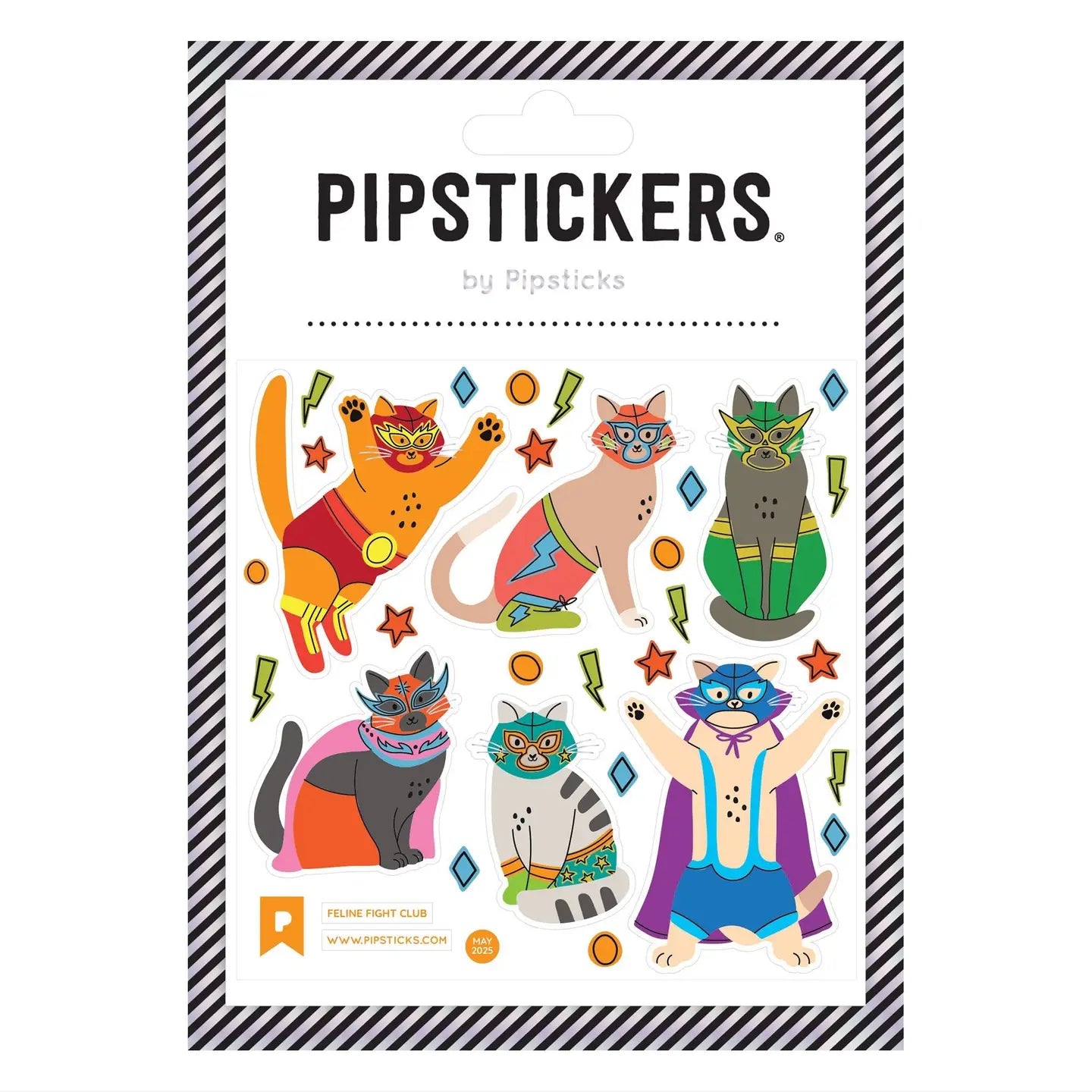 Pipsticks Sticker Sheet; Feline Fight Club