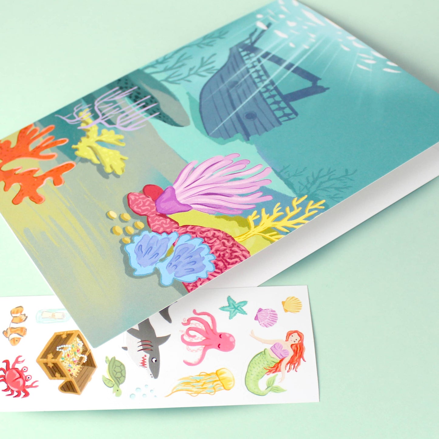 Sticker Scene Card; Under the Sea